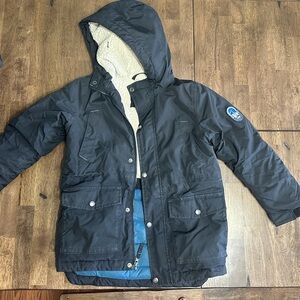 Lands' End Kids Navy Hooded Puffer Jacket